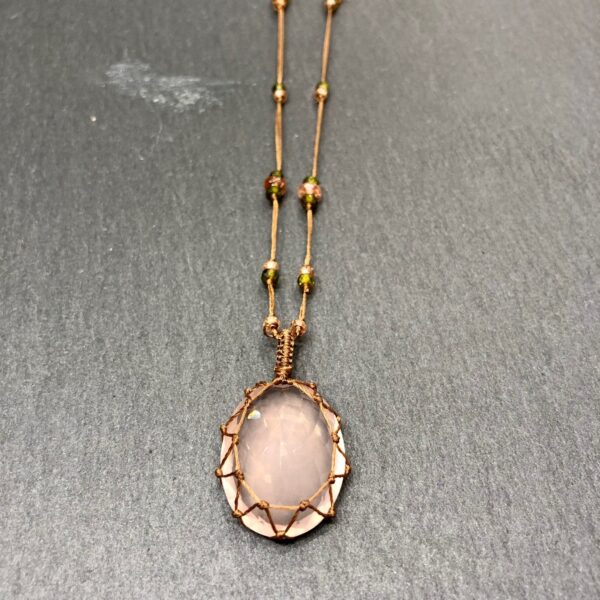 Collier Tibetan Quartz Rose