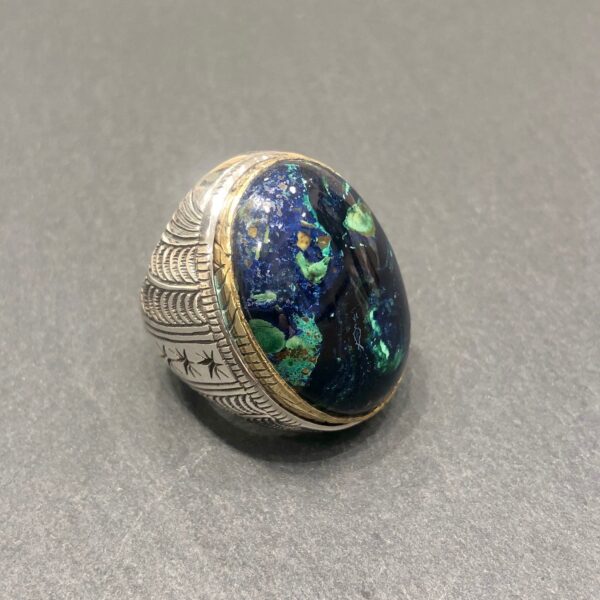 Bague J773 Azurite Malachite