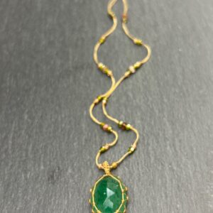 COLLIER TIBETAN QUARTZ VERT - ASTREE