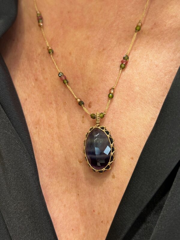 Collier TIBETAN Fluorite rainbow – Image 3