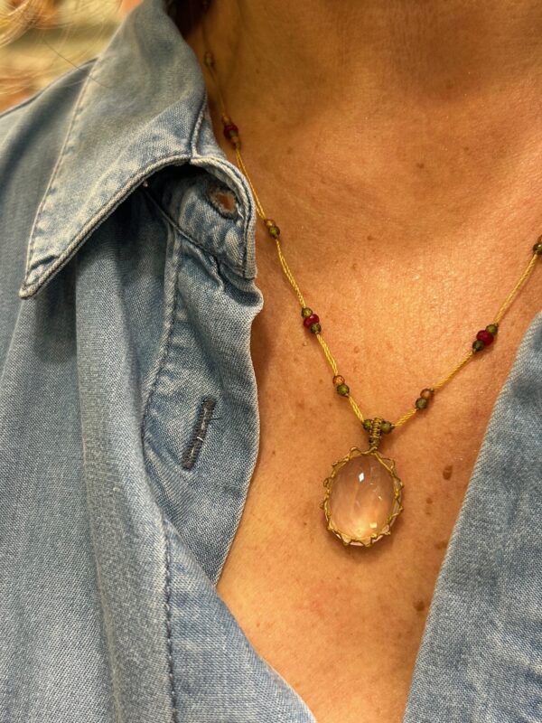 Collier TIBETAN Quartz rose – Image 3