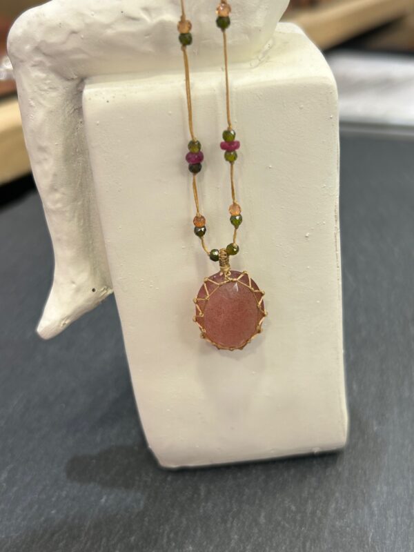 Collier TIBETAN Quartz Rose – Image 4