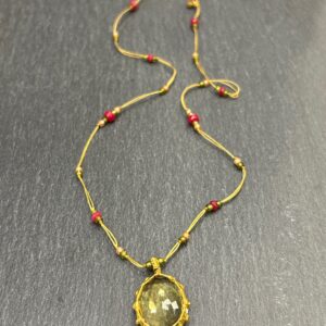 COLLIER TIBETAN LEMON TOPAZE - ASTREE