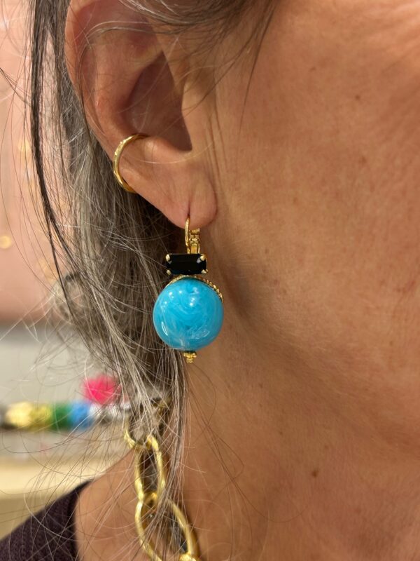 Boucles d'oreilles  DECALCIA Turquoise – Image 3