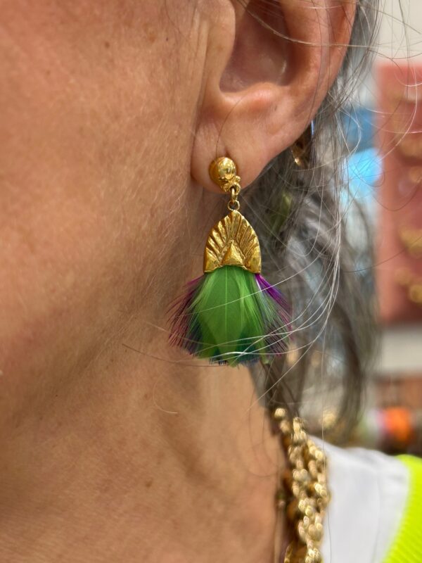 Boucles d'oreilles PLUMETTE Fluo – Image 3