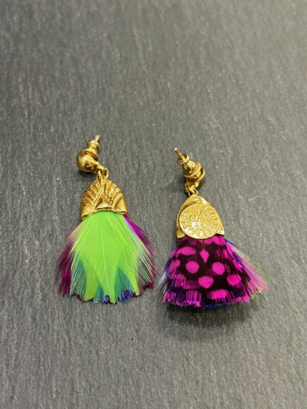 Boucles d'oreilles PLUMETTE Fluo – Image 4