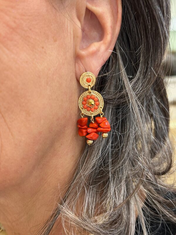Boucles d'oreilles SEQUIN Corail – Image 3