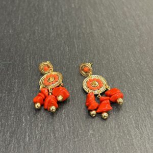 BOUCLES D'OREILLES SEQUIN CORAIL - ASTREE
