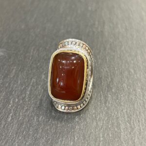 BAGUE J 968 CORNALINE - ASTREE