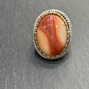 BAGUE J970 AGATE ROUGE - ASTREE