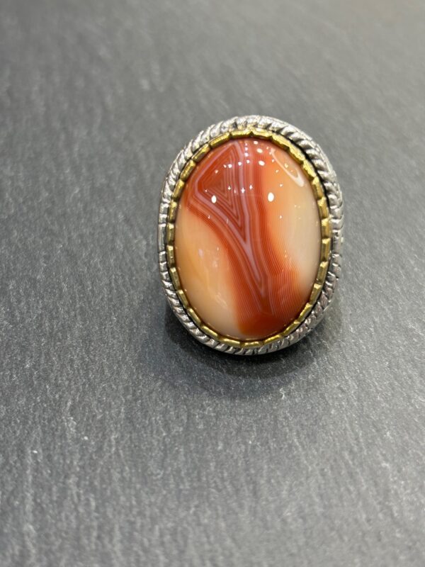 BAGUE J970 AGATE ROUGE - ASTREE