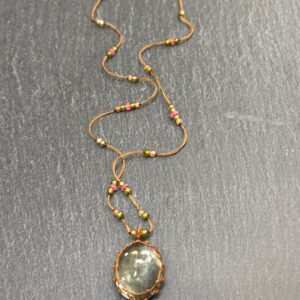 COLLIER TIBETAN AMETHYSTE VERTE - ASTREE