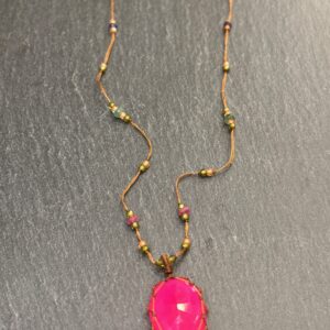 COLLIER TIBETAN RUBELITTE - ASTREE