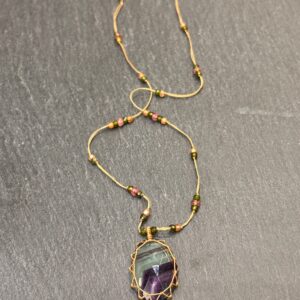 COLLIER TIBETAN FLUORITE RAINBOW - ASTREE