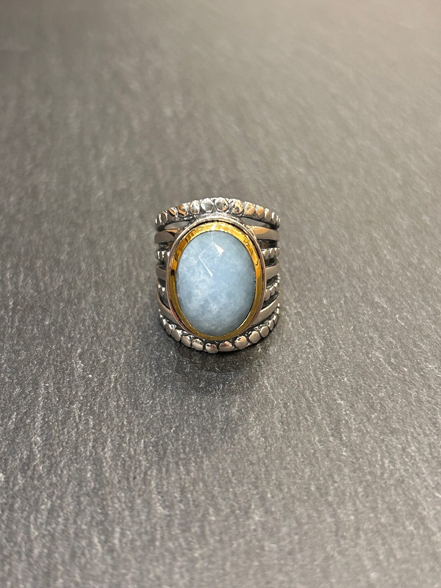 BAGUE J953 AIGUE MARINE - ASTREE