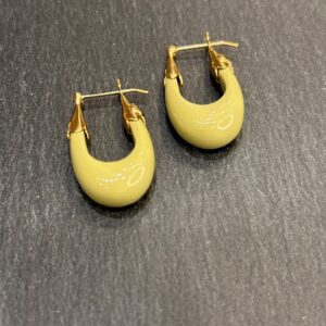 BOUCLES D'OREILLES ECUME - PISTACHE