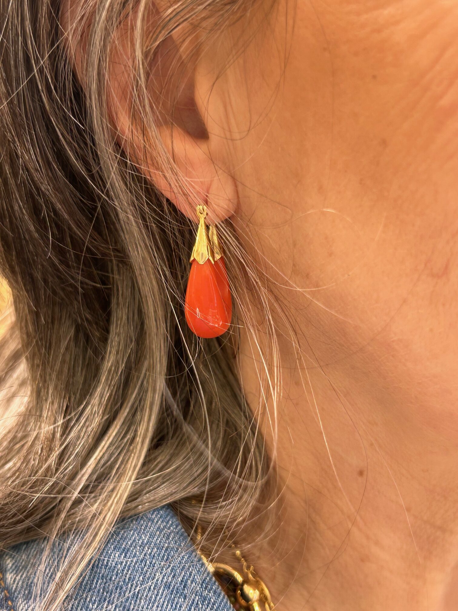 Boucles d'oreilles ECUME Corail – Image 3