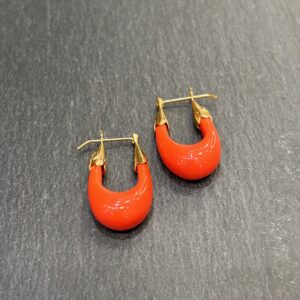 BOUCLES D'OREILLES ECUME - CORAIL