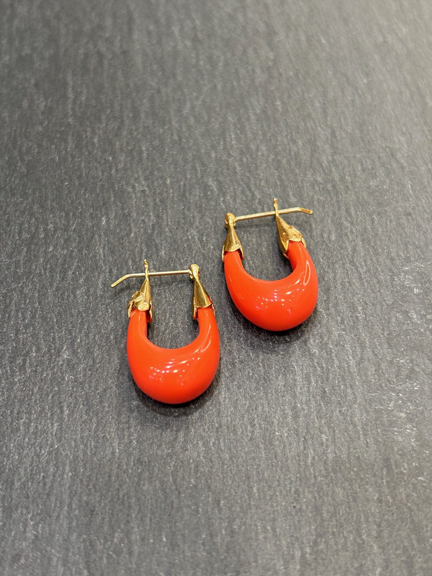 BOUCLES D'OREILLES ECUME - CORAIL