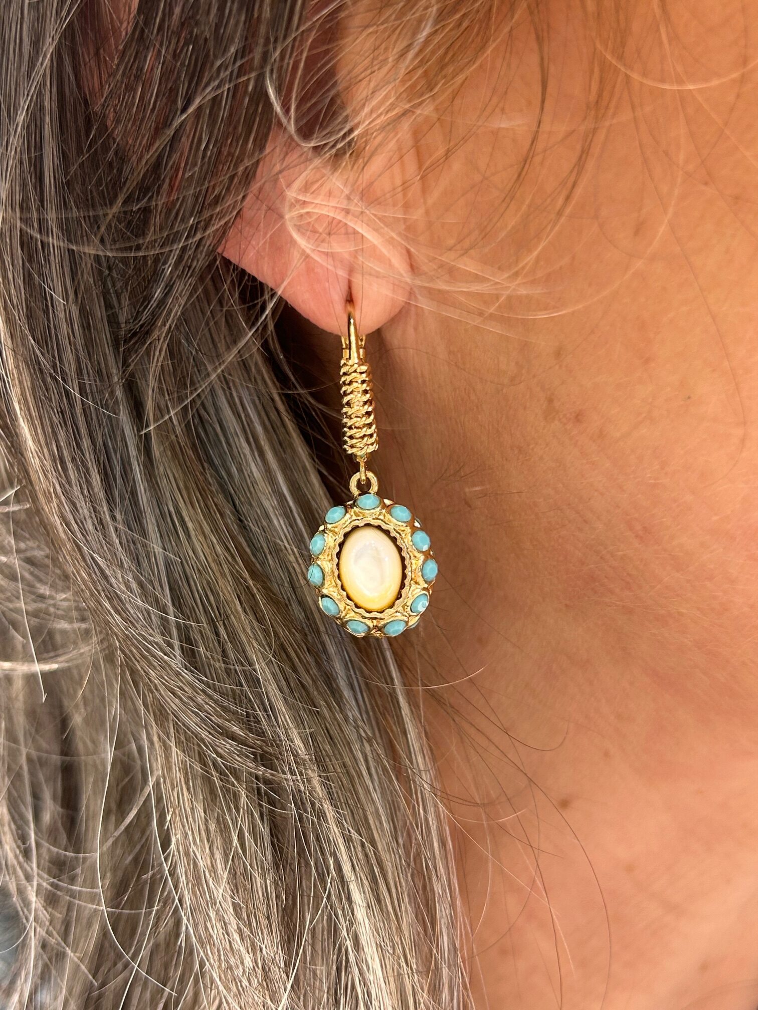 Boucles d'oreilles TOA Turquoise – Image 3