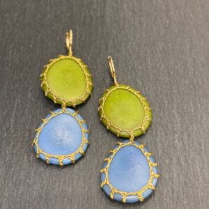 BOUCLES D'OREILLES CARTAGENA VERT BLEU - ASTREE