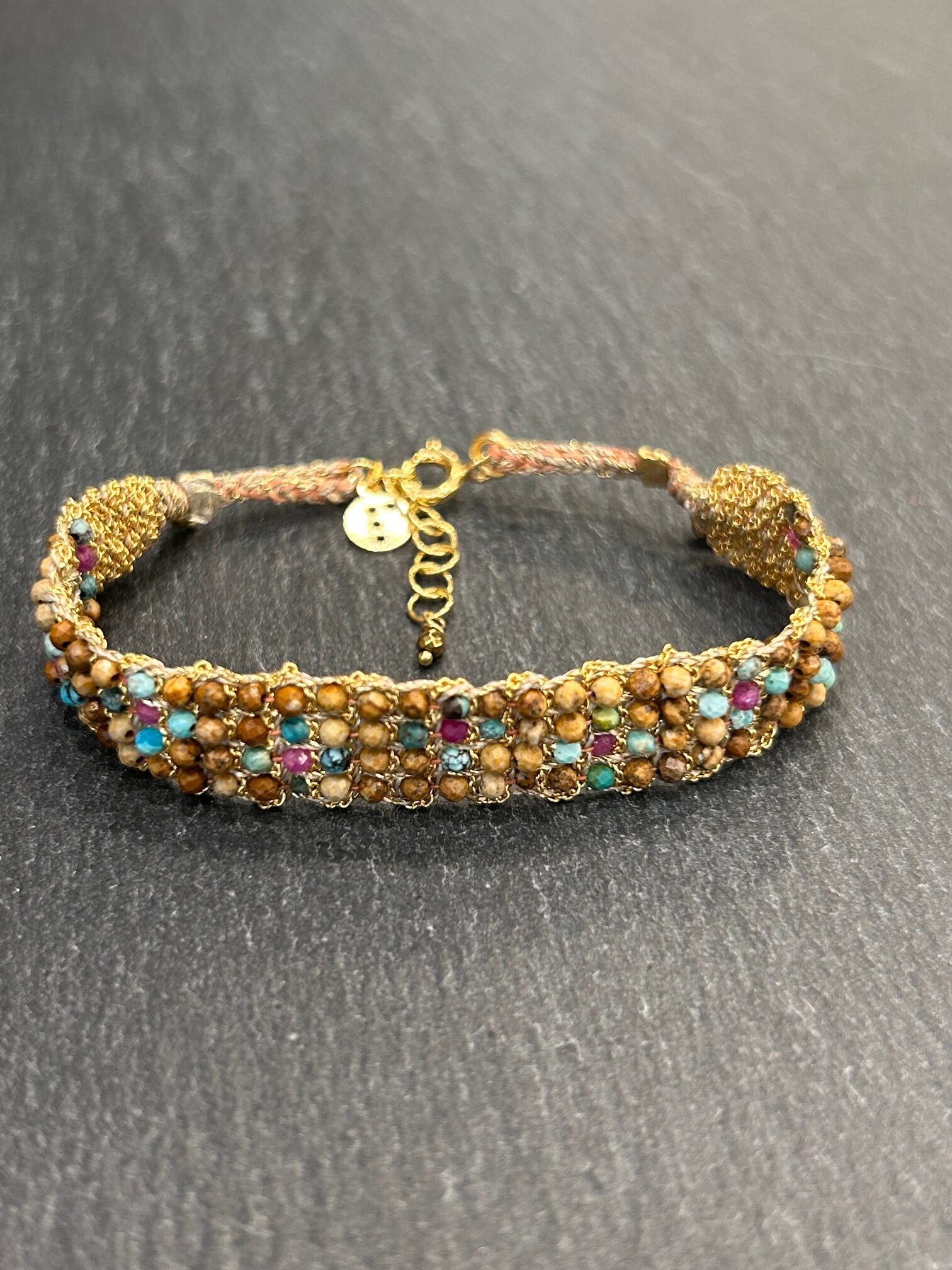 BRACELET JAIPUR FLEURS D'UNAKITE - ASTREE