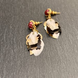 BOUCLES D'OREILLES SAO VIEUX ROSE - ASTREE