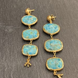 BOUCLES D'OREILLES SILENE TURQUOISE - ASTREE