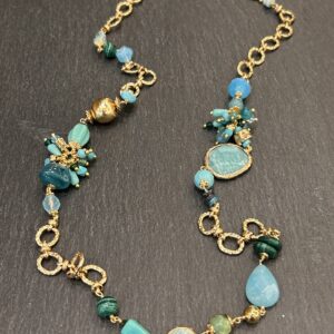 COLLIER VICTORIEN TURQUOISE - ASTREE