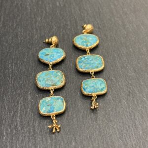 BOUCLES D4OREILLES SILEINE TURQUOISE - ASTREE
