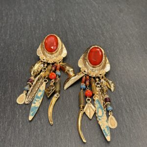 BOUCLES D'OREILLES BALANDRA ROUGE - ASTREE