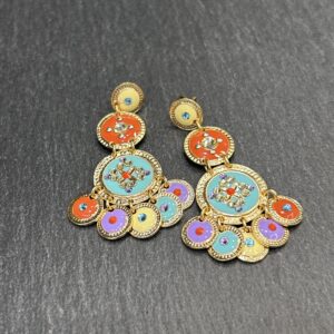 BOUCLES D'OREILLES SEQUIN TRIPLES MULTI - ASTREE