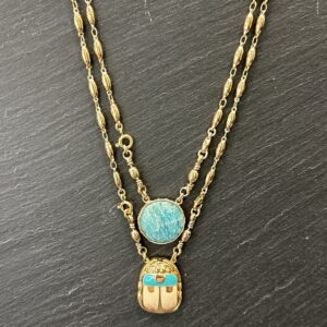 COLLIER SACPULAIRE SCARAMOUCHE Turquoise - ASTREE