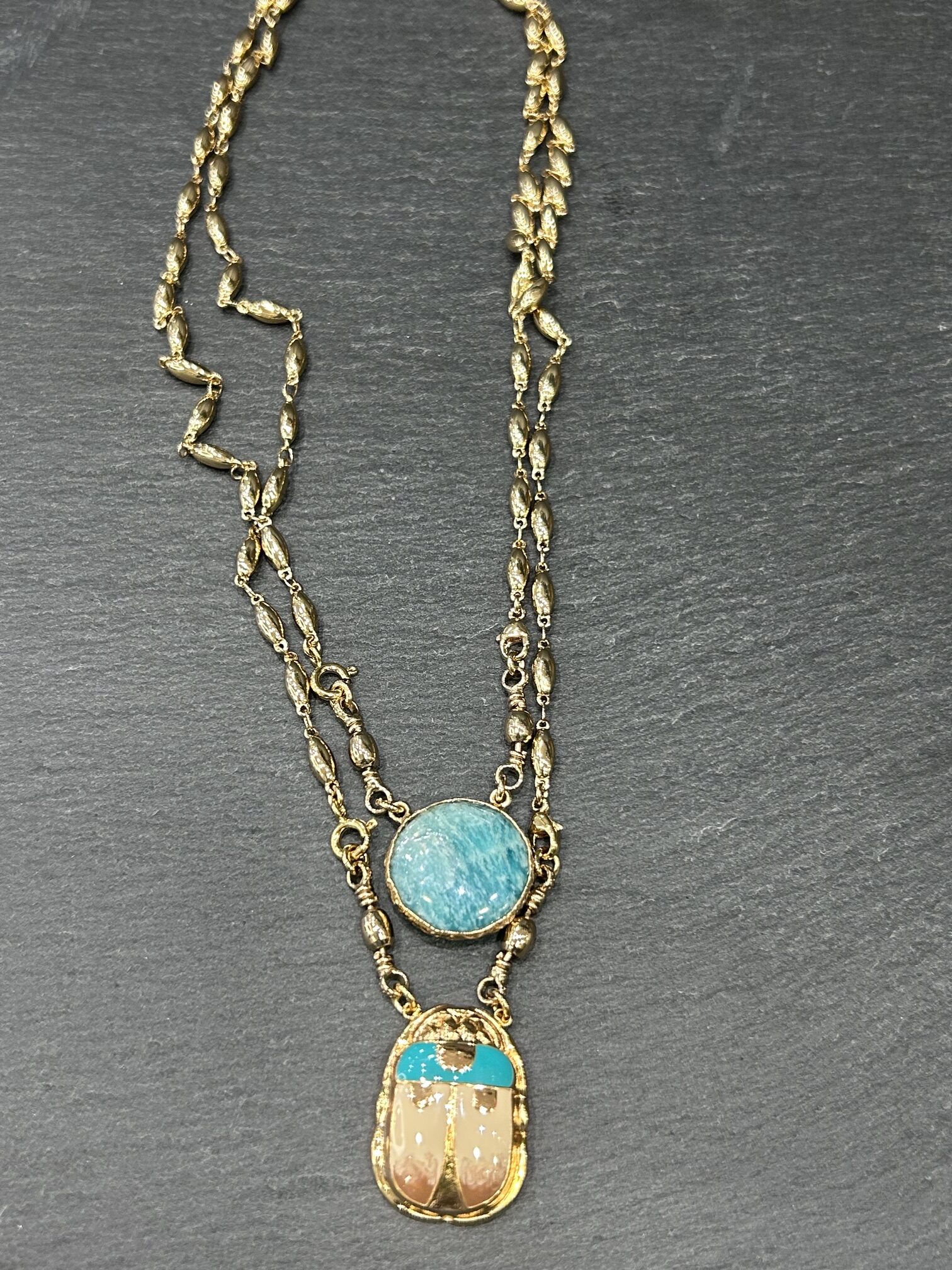 Collier SCAPULAIRE SCARAMOUCHE Turquoise - GAS BIJOUX – Image 4