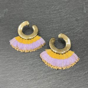 BOUCLES D4OREILLES POSITANO MAUVE - ASTREE