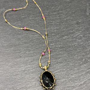 COLLIER TIBETAN ONYX NOIR - ASTREE
