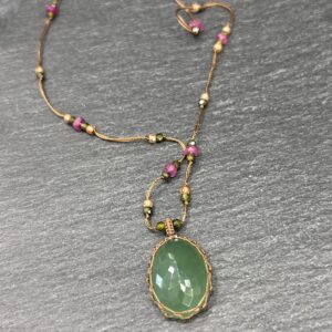 COLLIER TIBETAN SERPENTINE - ASTREE