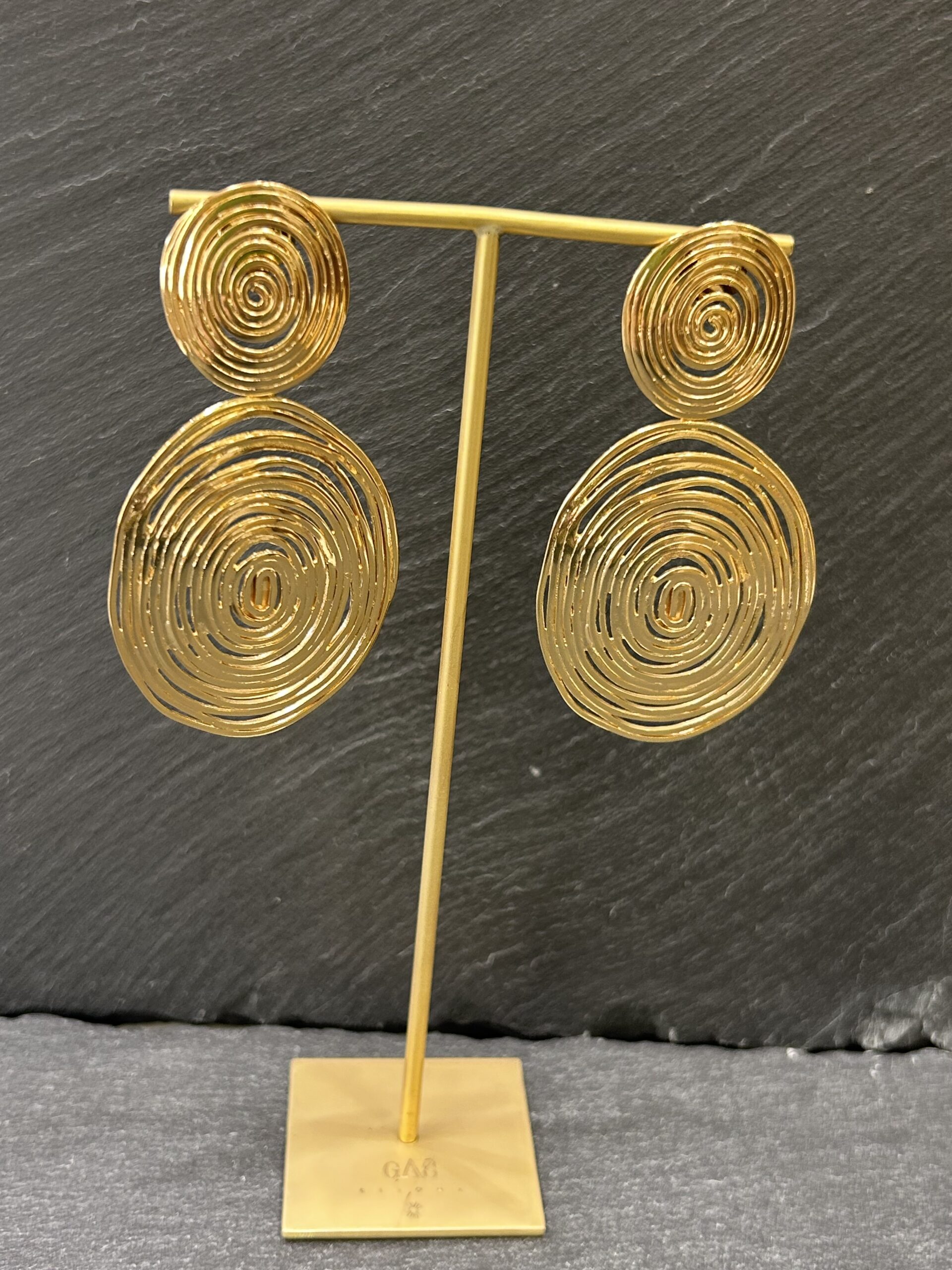 Boucles d'oreilles WAVE Dorée - GAS BIJOUX – Image 3
